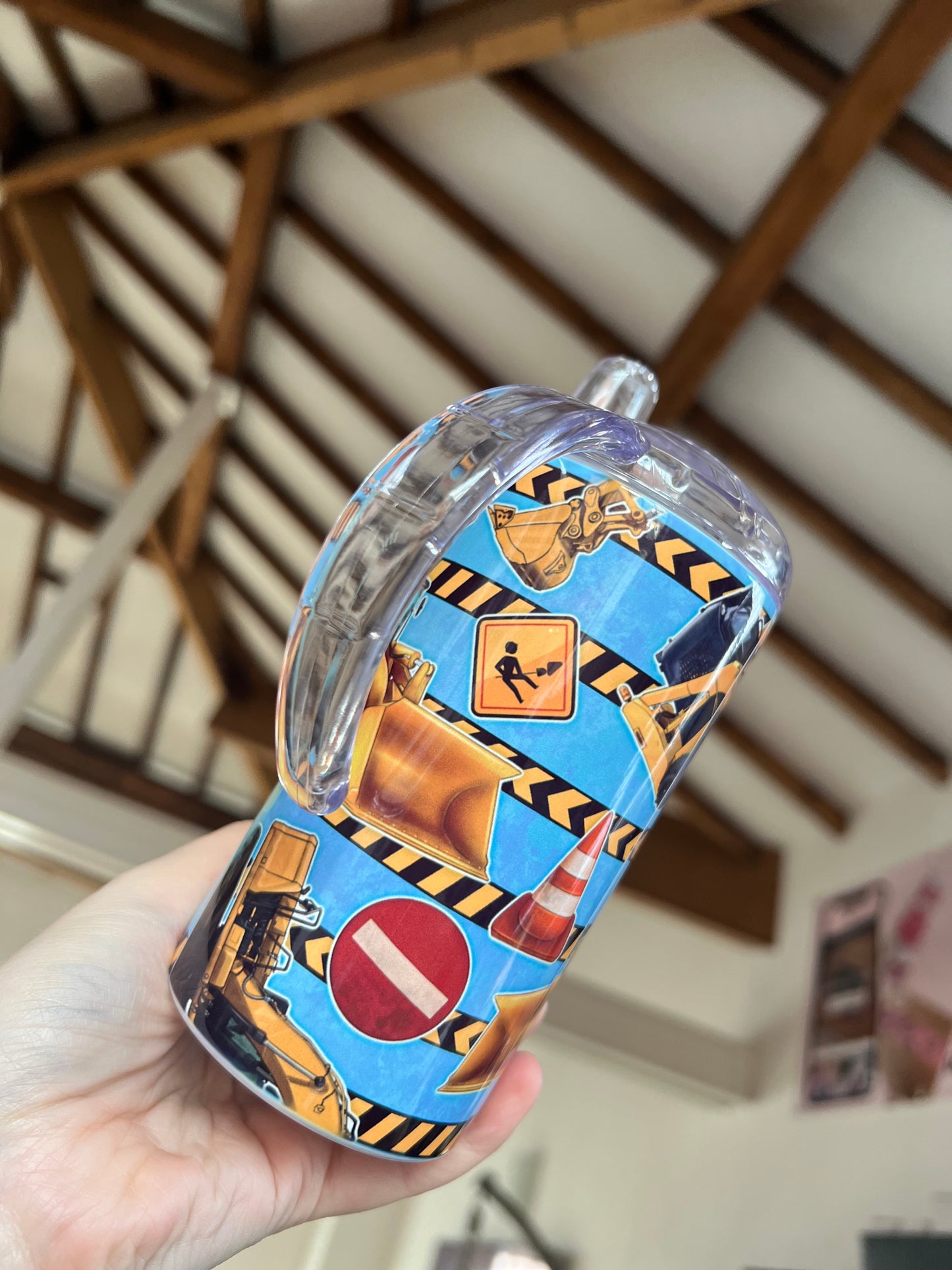 Personalised Excavator Sippy Tumbler 12oz