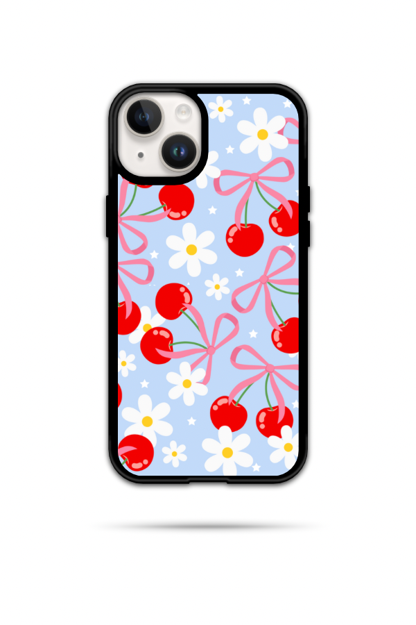 Blue Cherry Daisy Phone Case