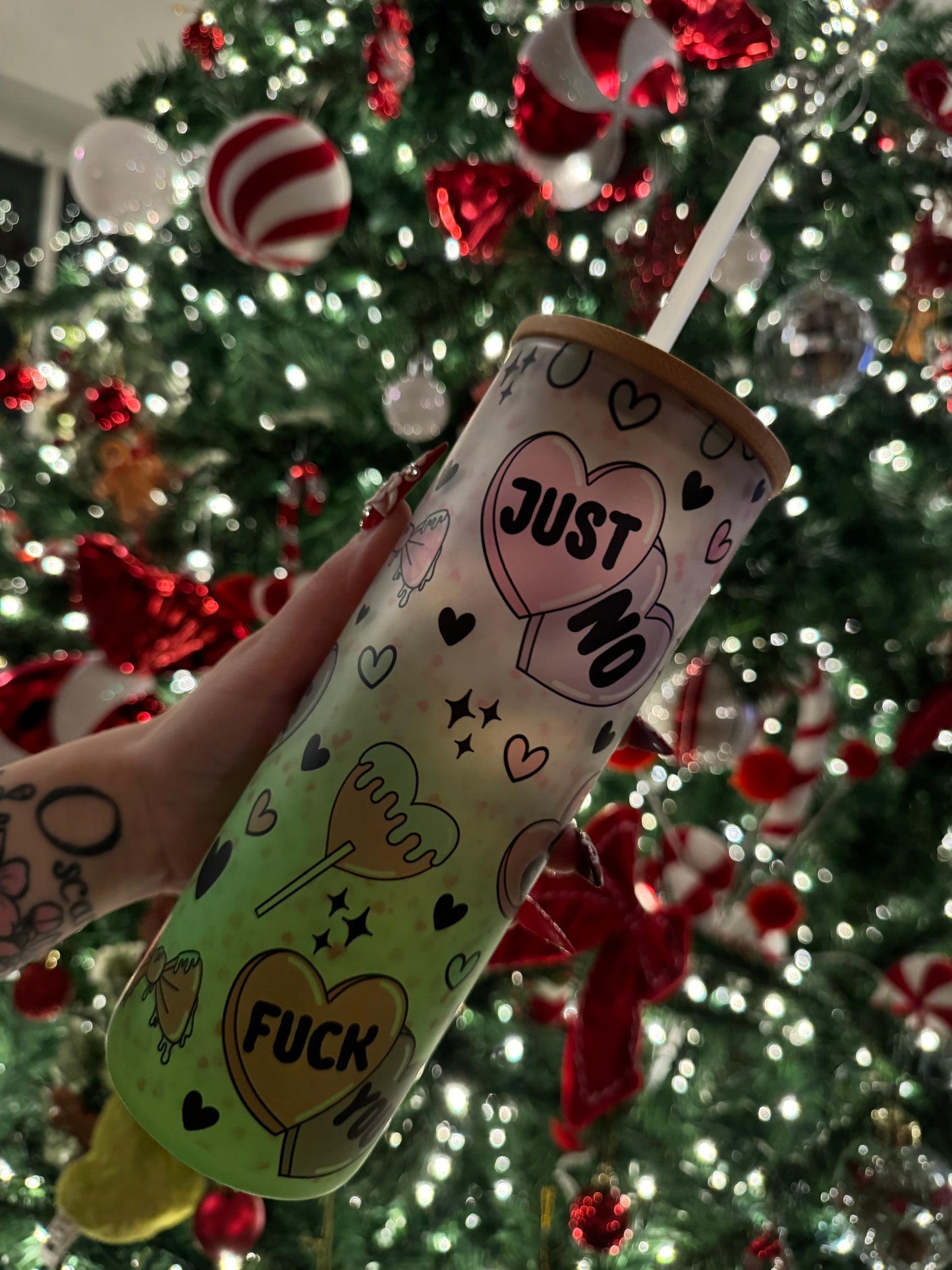 Limited Edition Bite Me Glass Tumbler