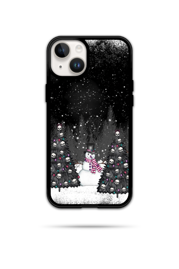 Black Christmas Trees Phone Case