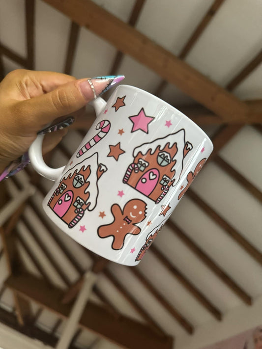 Pink Gingerbread World Mug