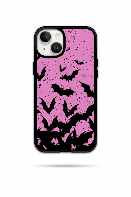 Pink & Black Bats Phone Case