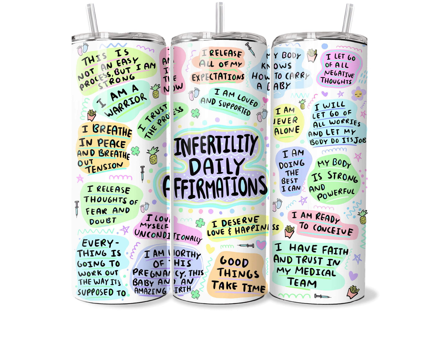 Infertility Daily Affirmations 20oz Tumbler