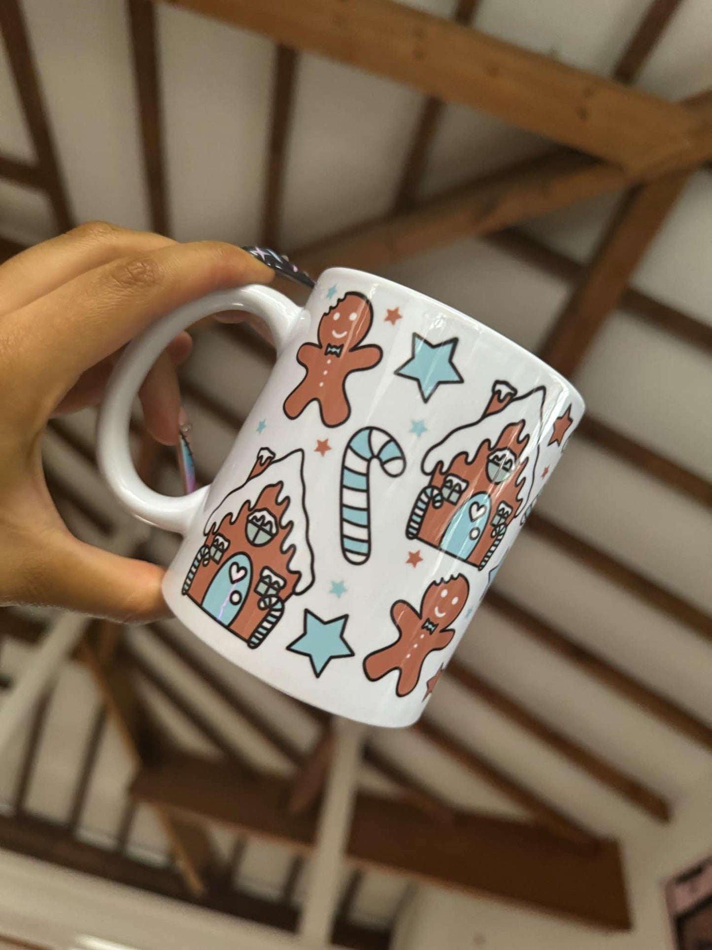 Blue Gingerbread World Mug