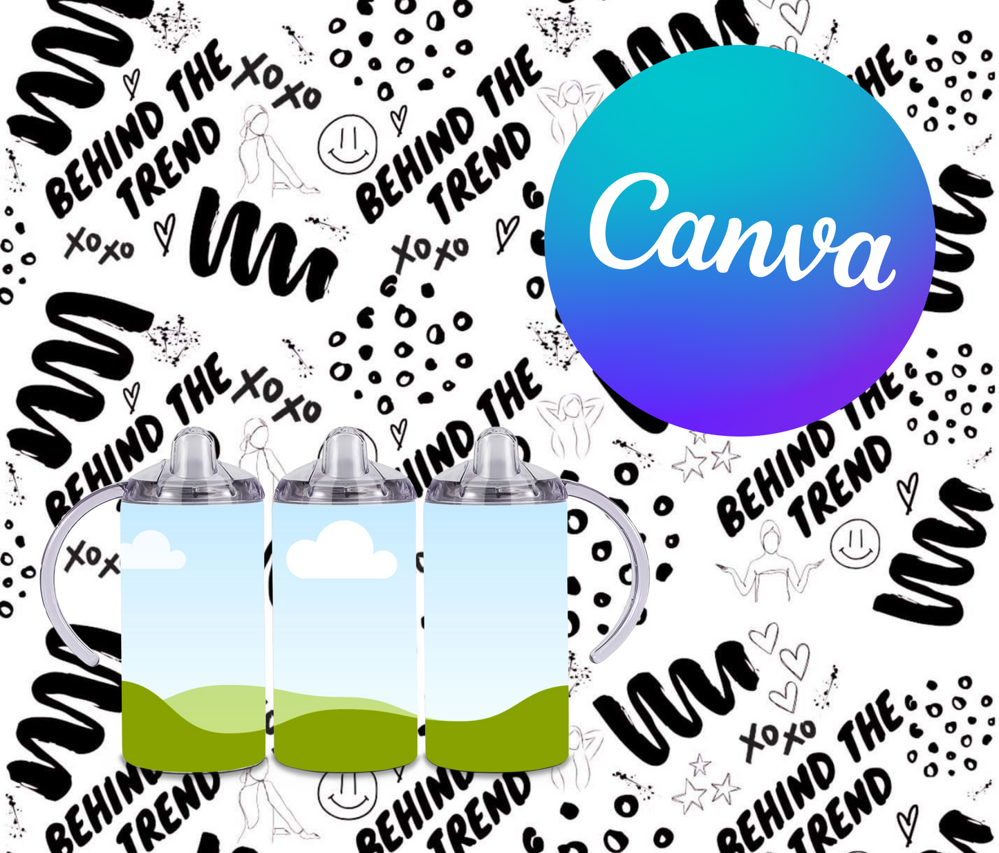 Canva Sippy Cup - Drag & Drop