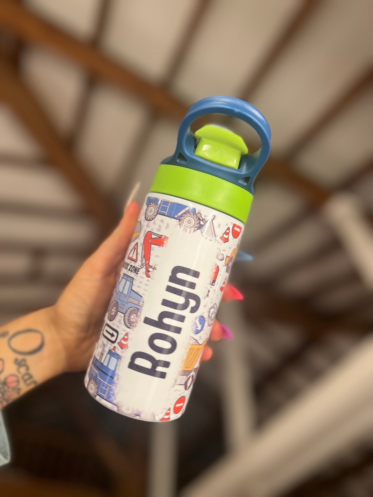 Personalised Construction Water Bottle