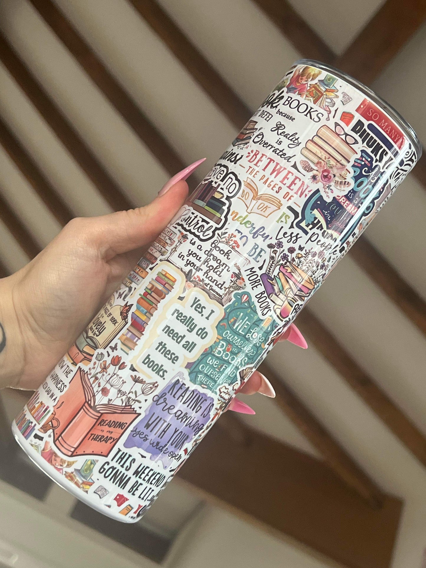 Book Collage Tumbler