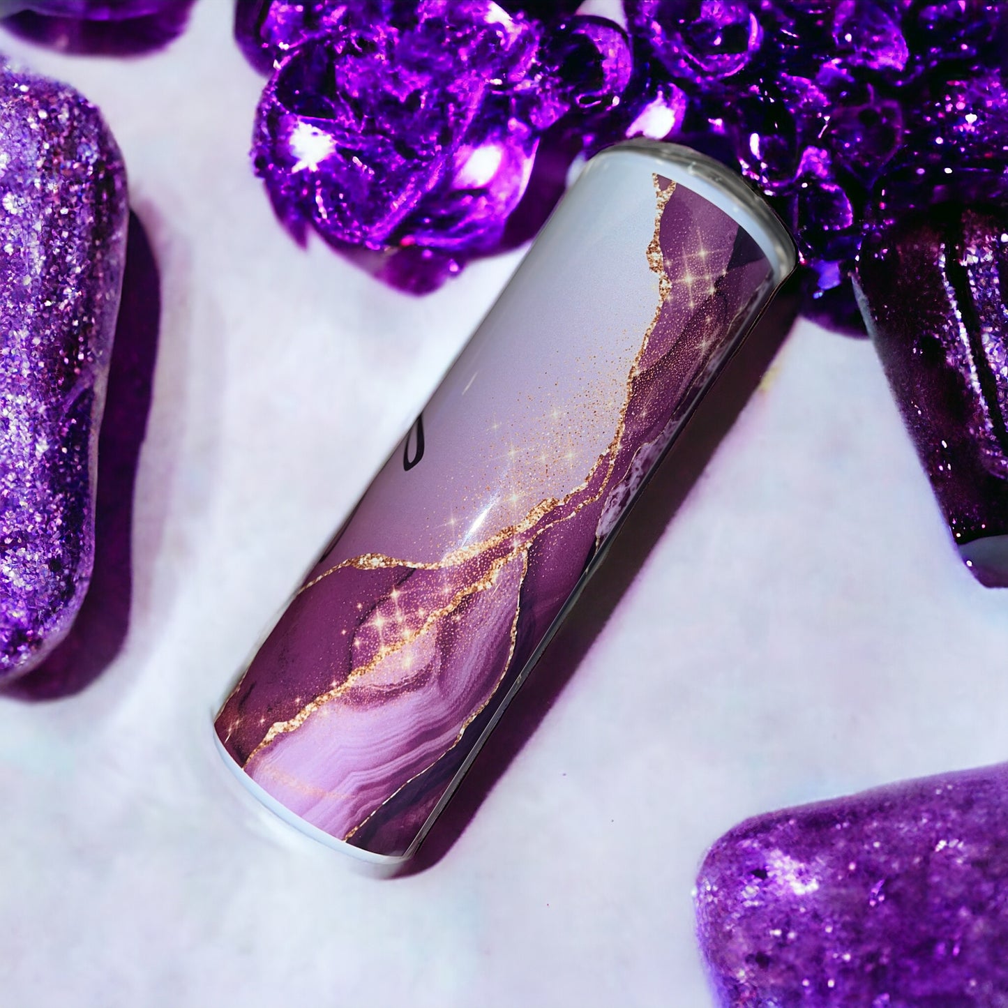 Purple Agate Crystal 20oz Tumbler