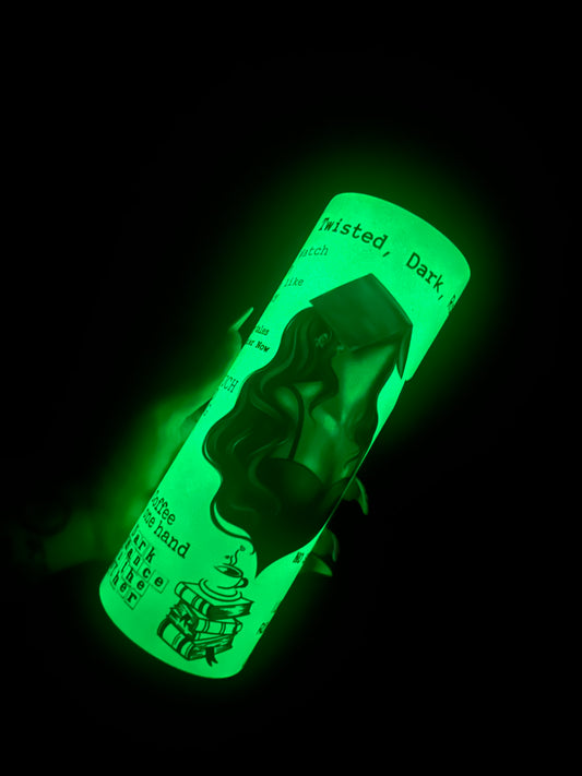 Glow in the dark smutty book club tumbler