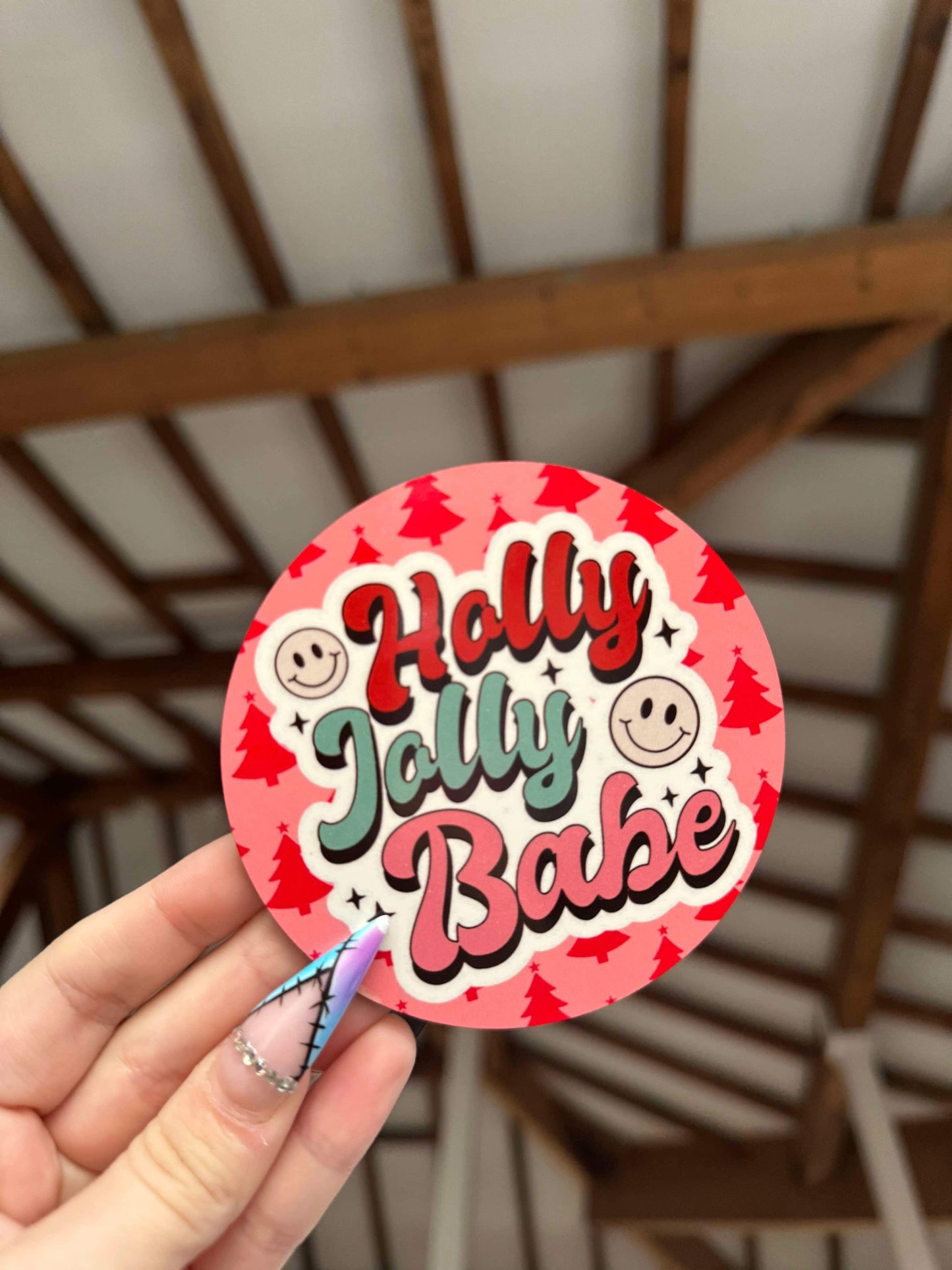 Holly Jolly Babe Coaster