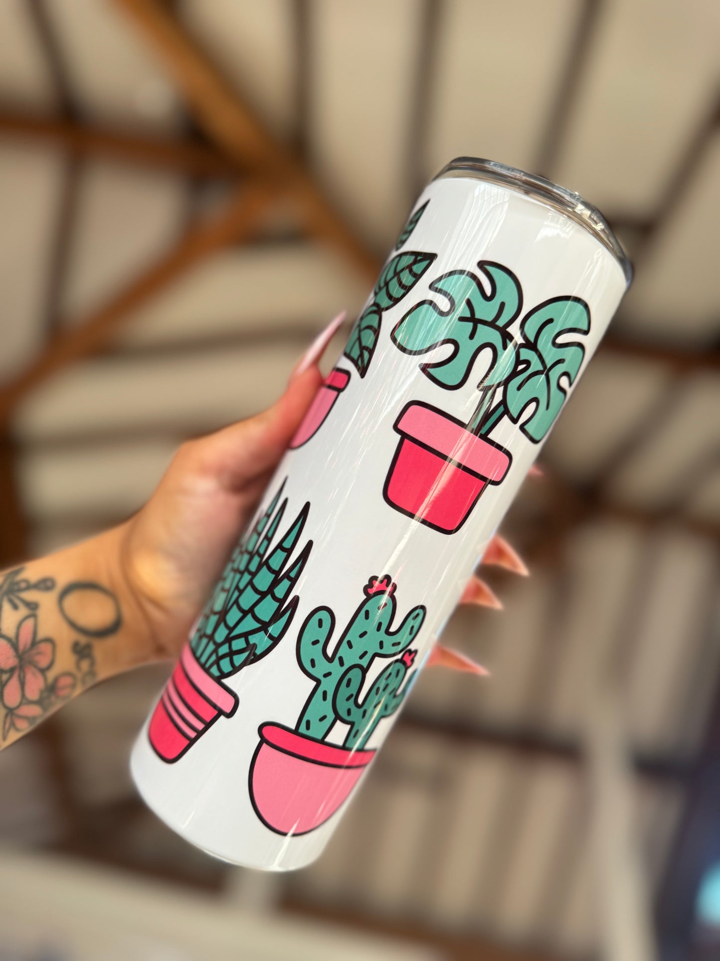 Pink Plants 20oz Tumbler