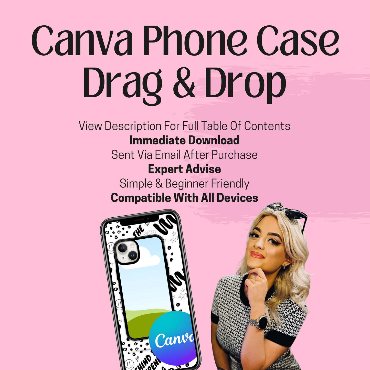 Canva Phone Case - Drag & Drop