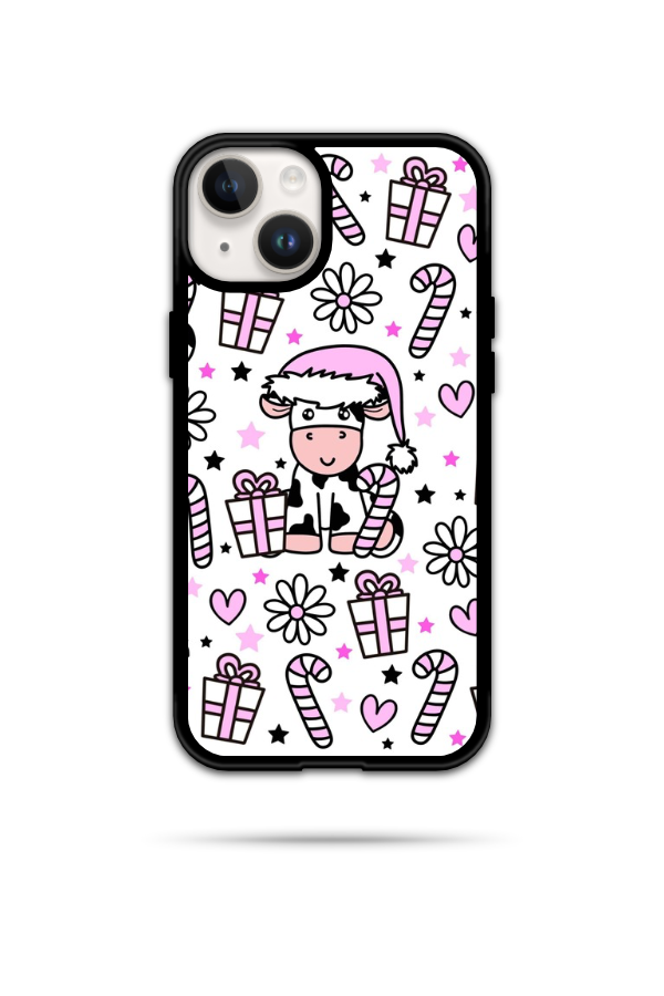 Pink Cow Present Phone Case