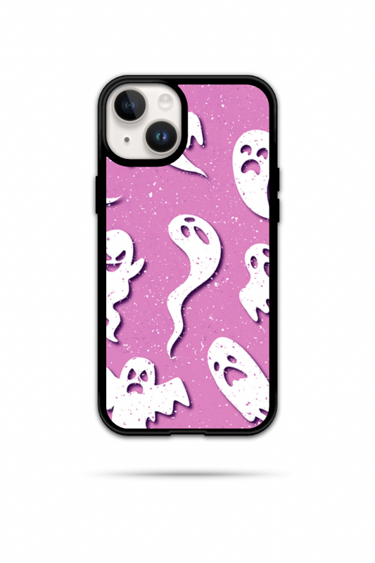 Pink & White Shocked Ghosts Phone Case