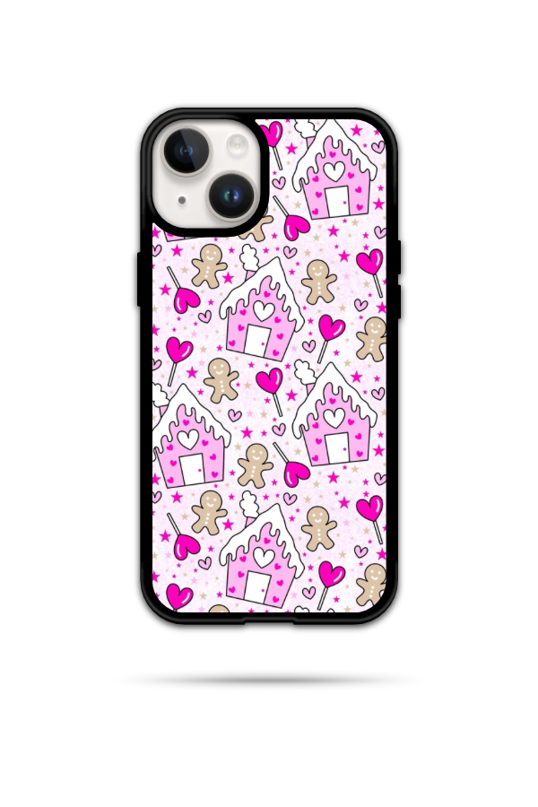 Pink Gingerbread House Phone Case