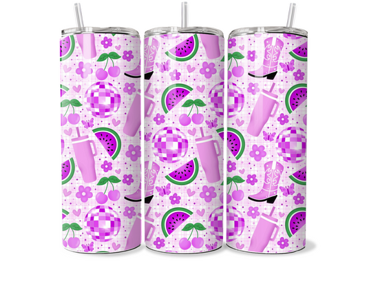 Purple Discoball 20oz Tumbler