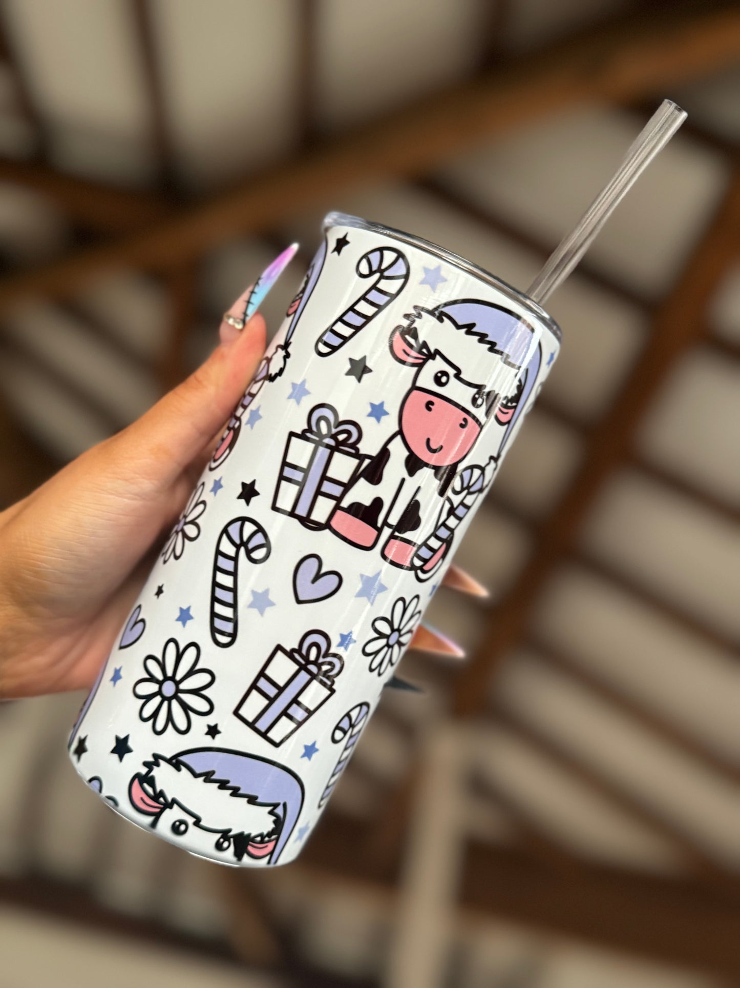 Blue Cow Present 15oz Tumbler