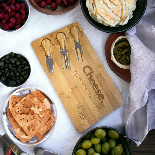 Engraved Cheese Board Set