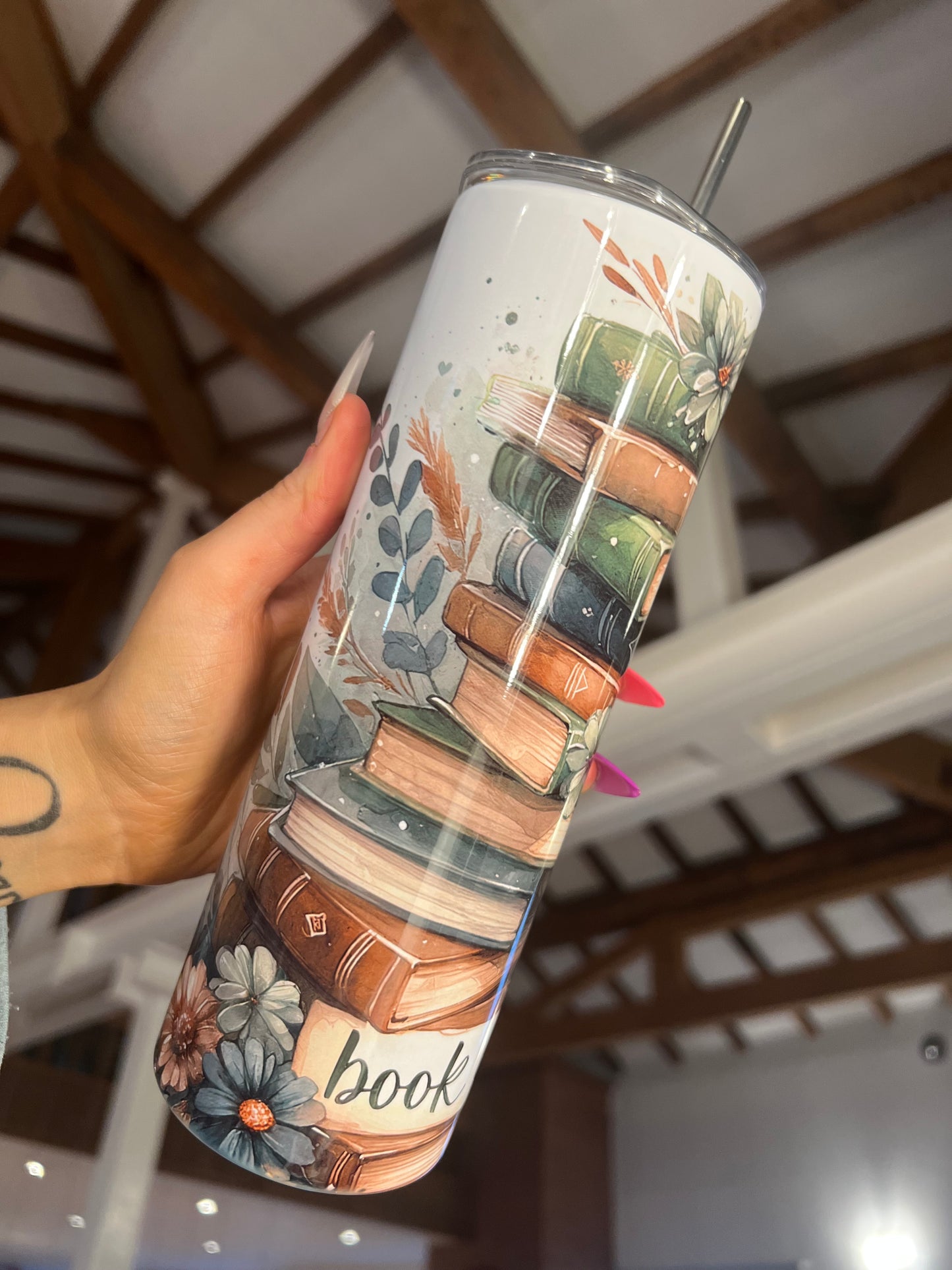 Book addict tumbler