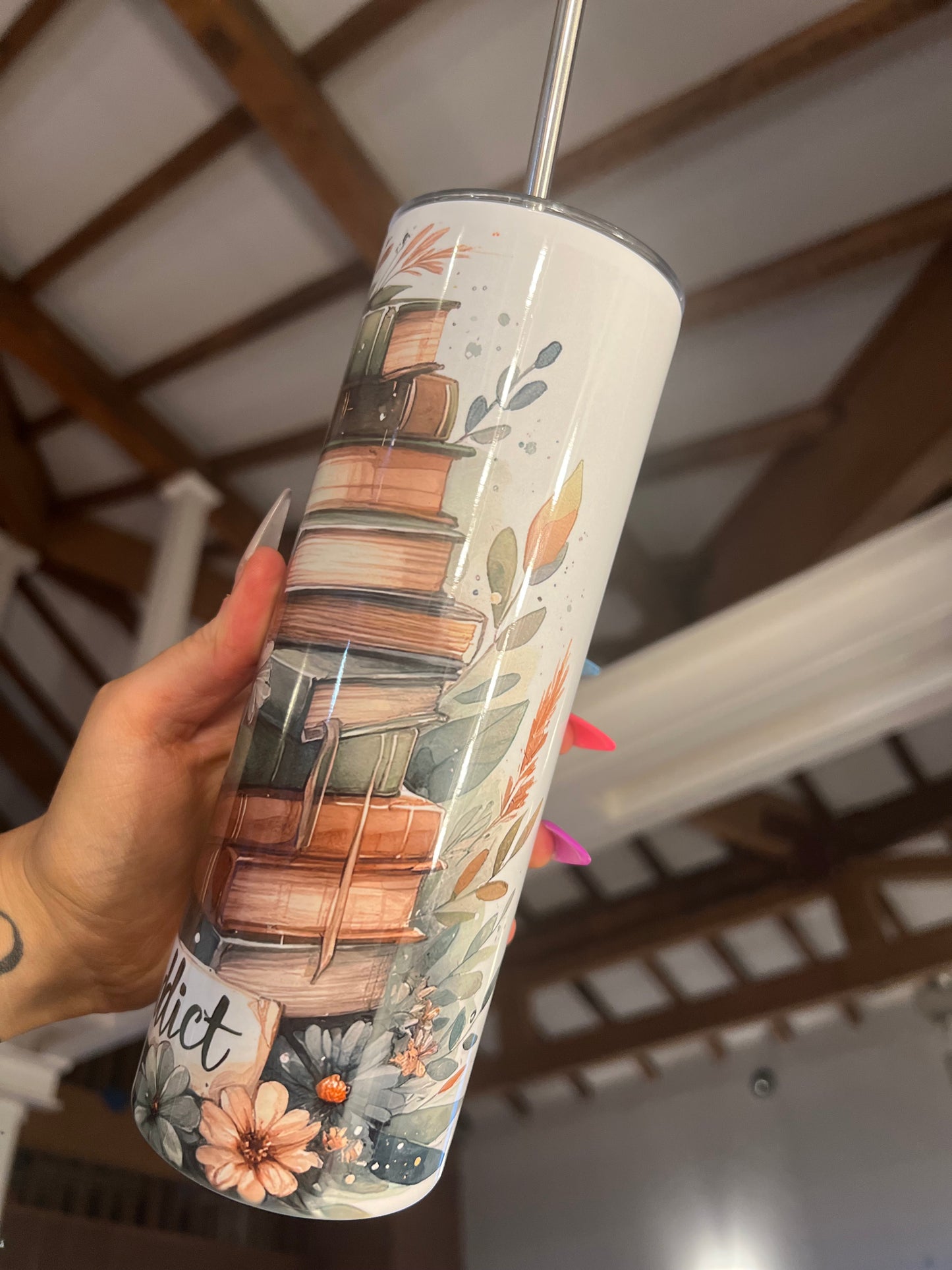 Book addict tumbler