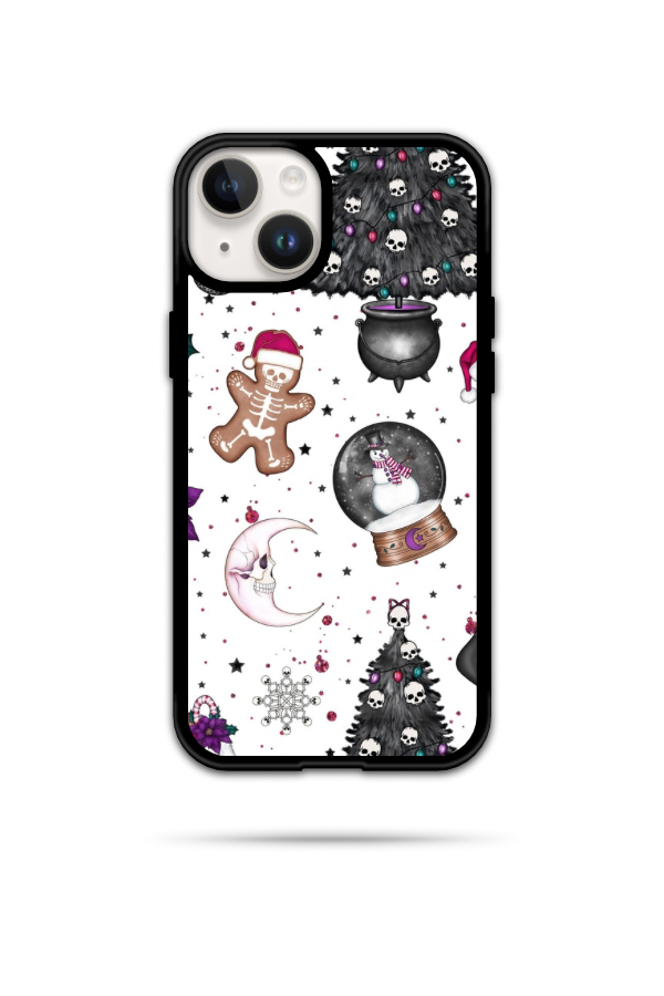 Black Snow Globe Phone Case