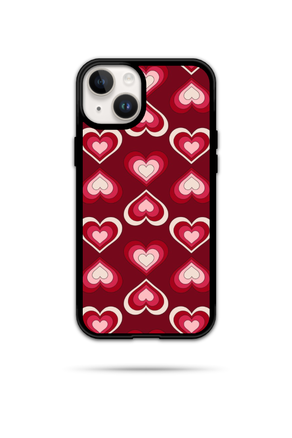 Red Groovy Heart Phone Case