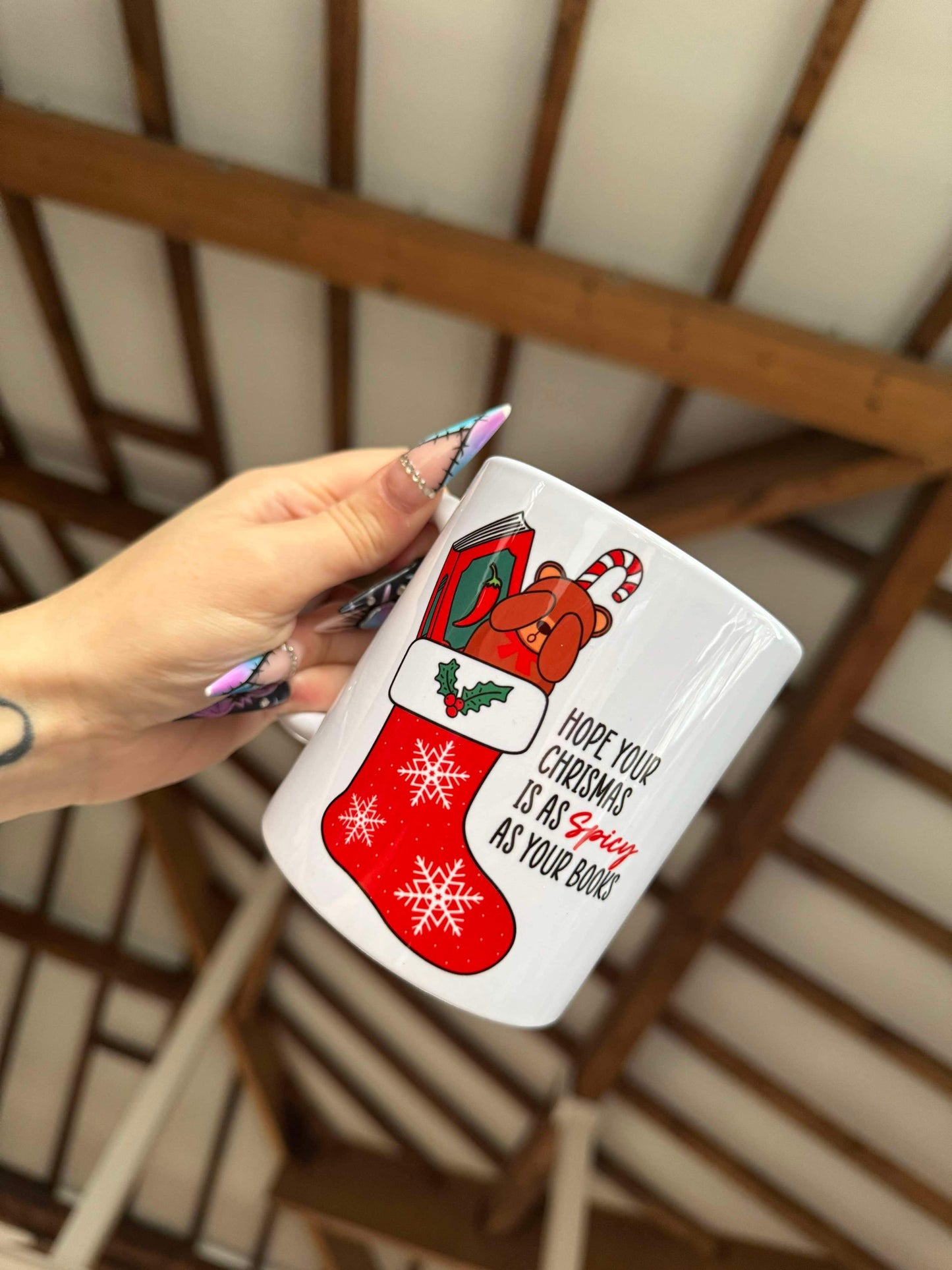 Hope Your Christmas Is As Spicy As Your Books Mug