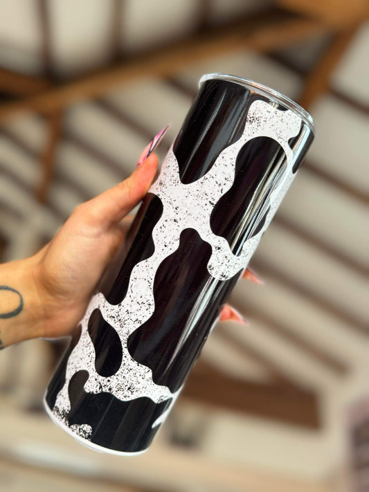 Cow print tumbler