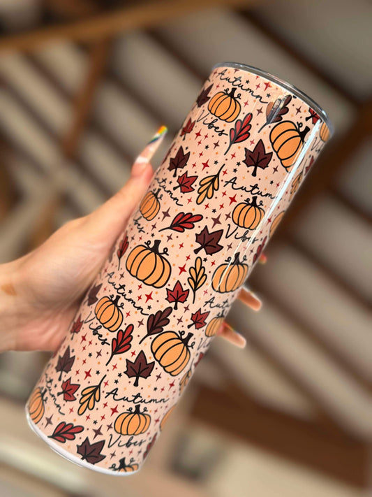 Pumpkin & Leaves Tumbler