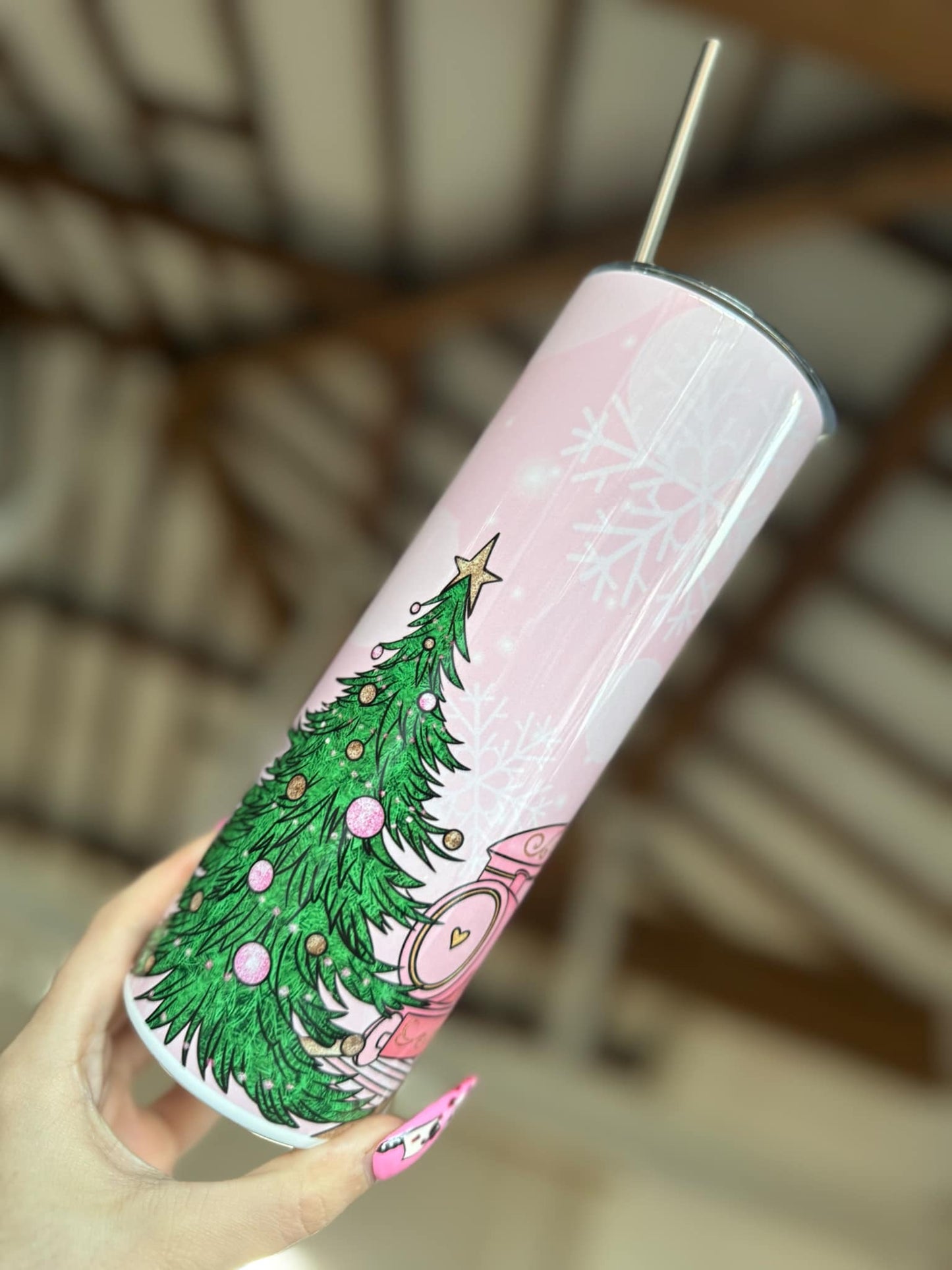 Make Up Pink Train 20oz Tumbler