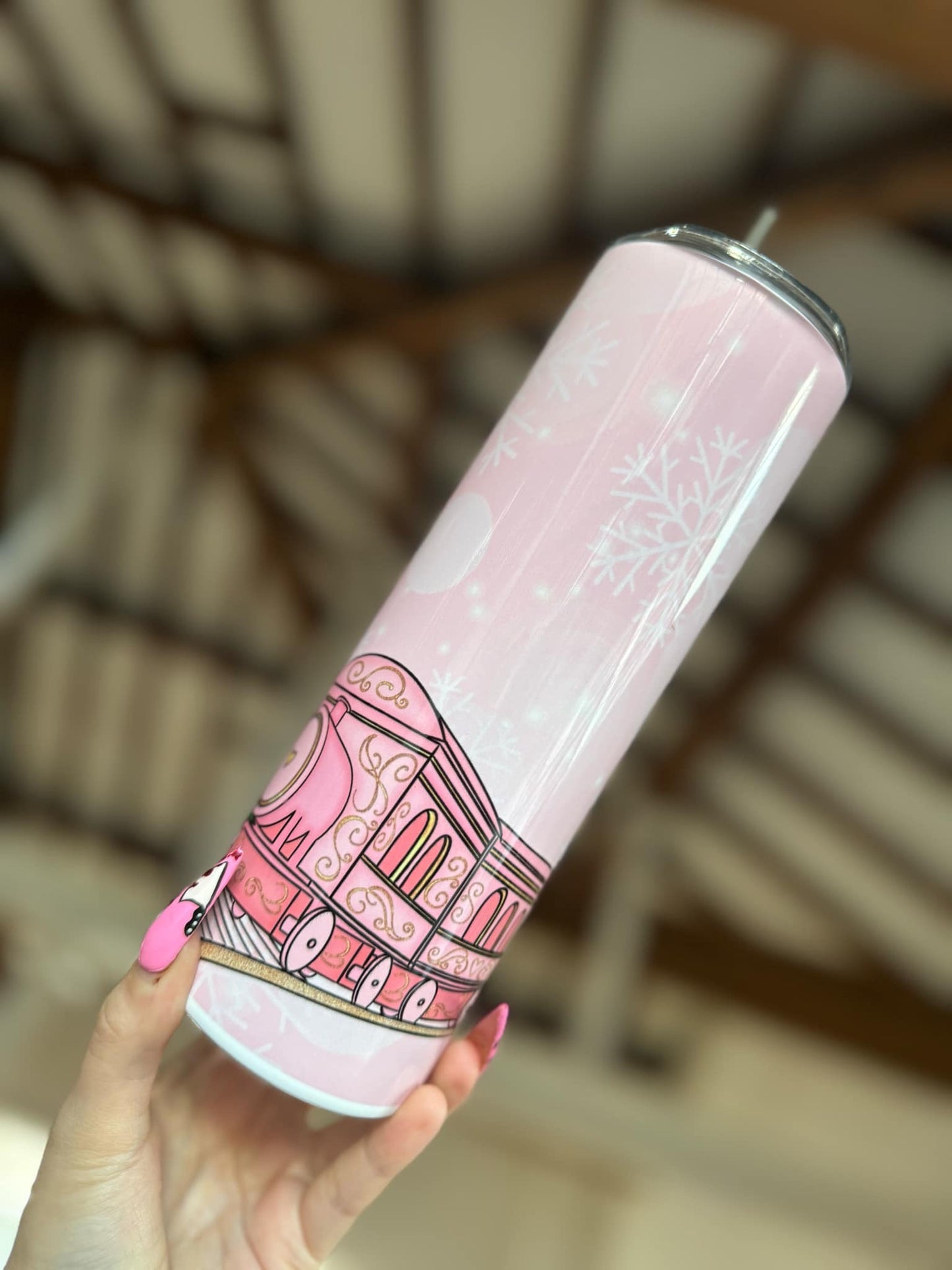 Make Up Pink Train 20oz Tumbler