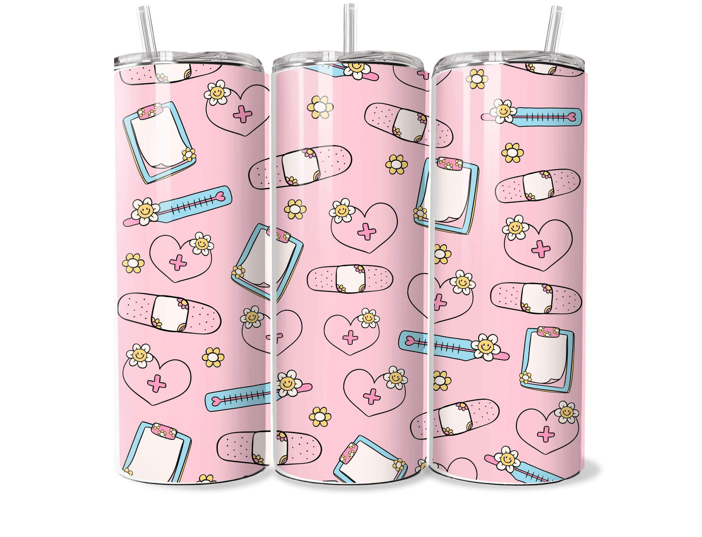 Pink Bandaid 20oz Tumbler